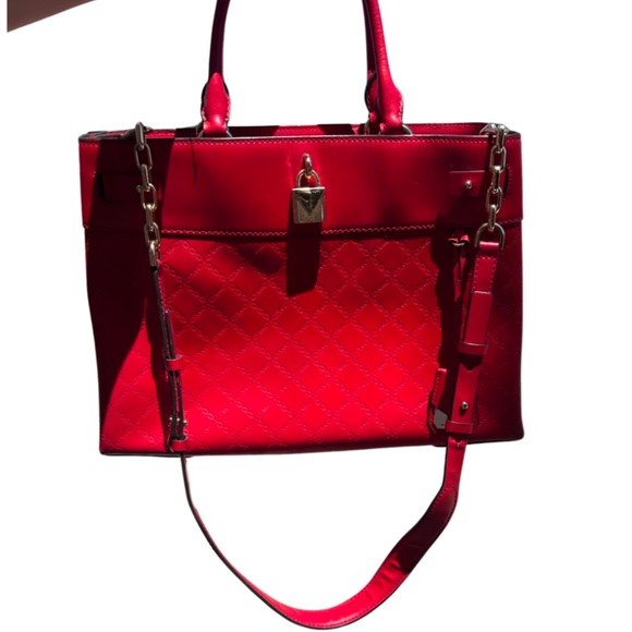 Michael Kors Embossed Monagram Shoulder Bag - Picture 2 of 9